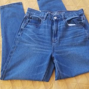 American Eagle Mom Jean denim.